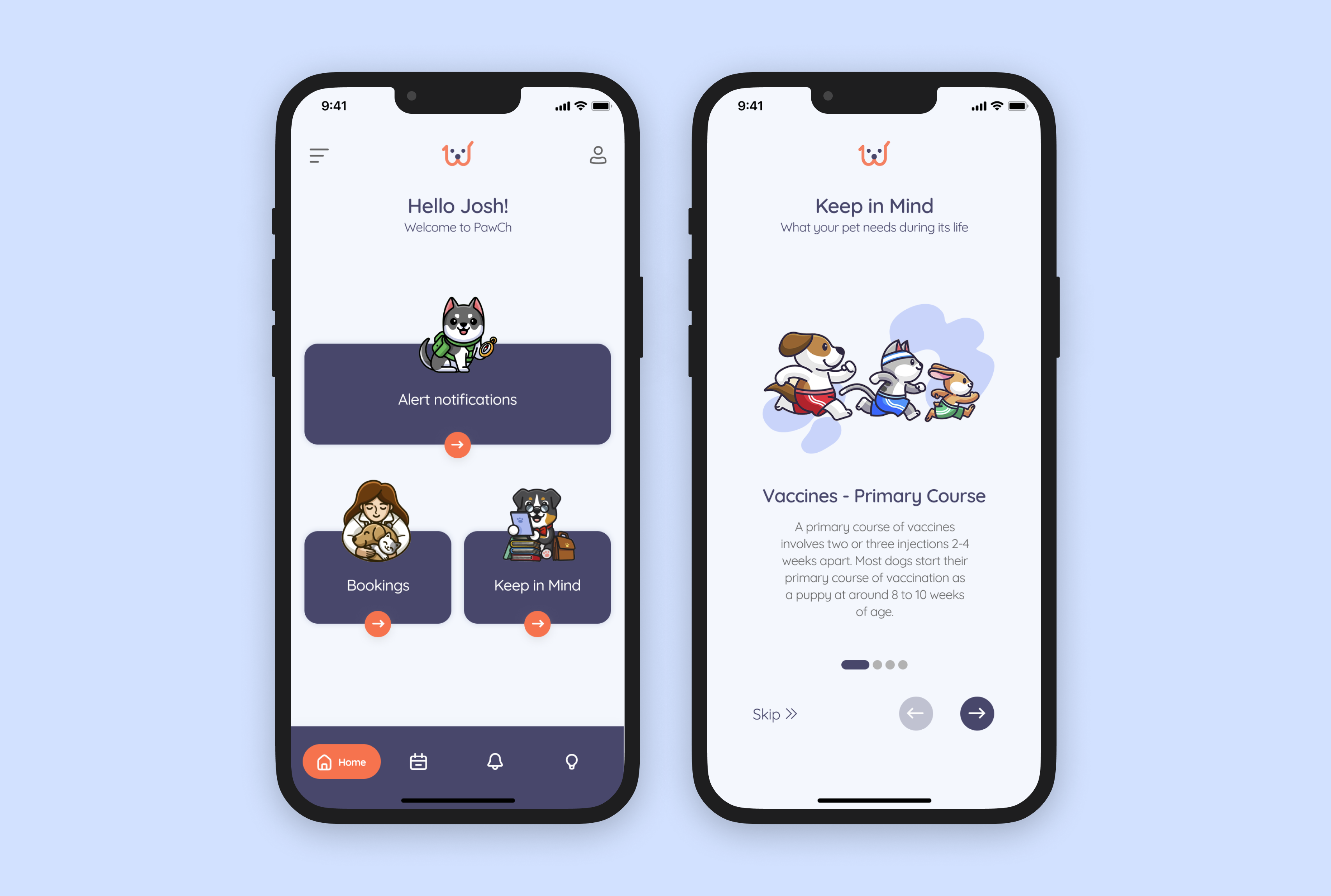 Logo on colored background